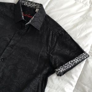 Robert Graham 🔥 Black Paisley Button Down